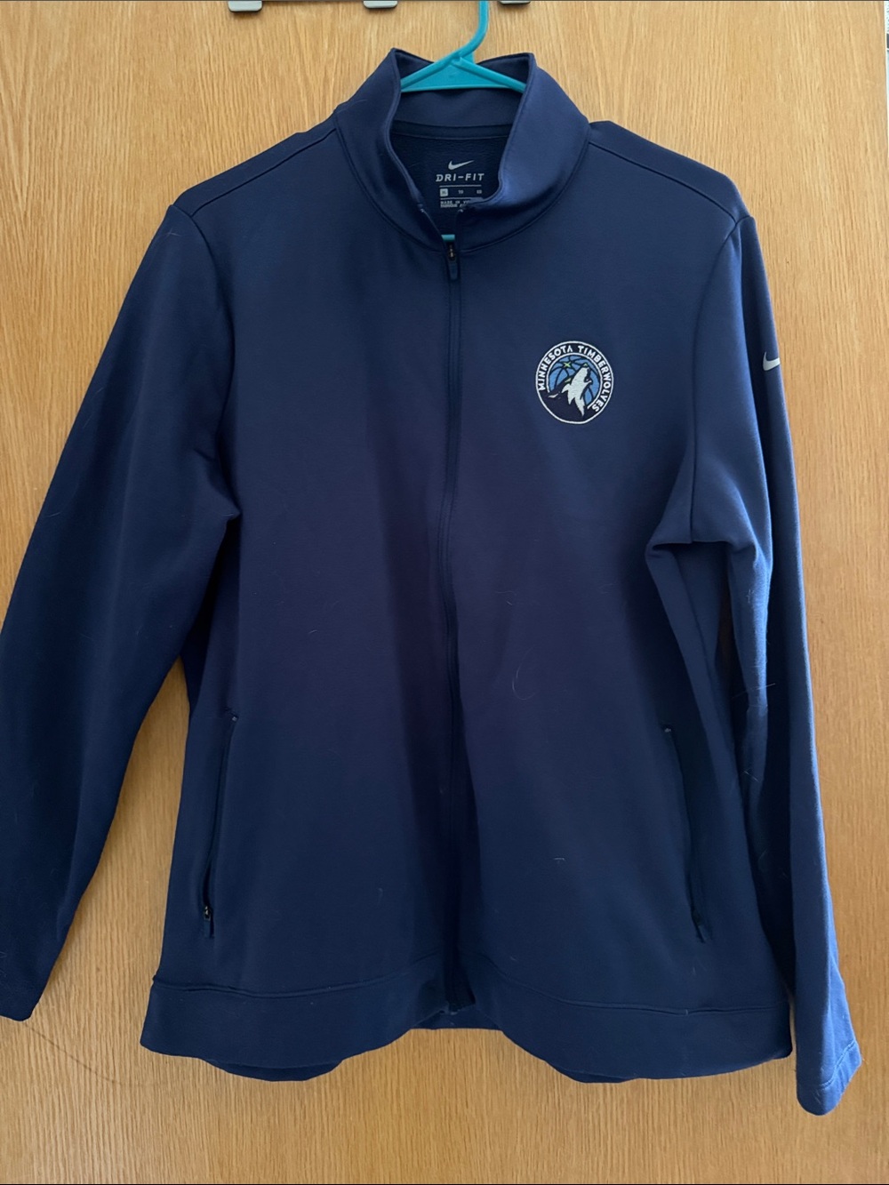 Minnesota Timberwolves Nike Navy Full-Zip Dri-FIT Jacket